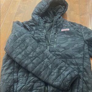 Gray Camo Hooded Jacket